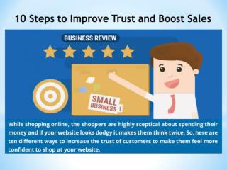 10 Steps to Improve Trust and Boost Sales