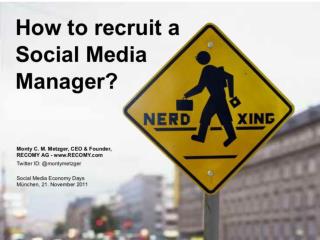 How to recruit a Social Media Manager?