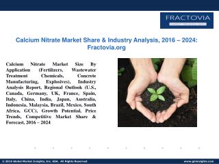 PPT for Calcium Nitrate Market Forecast, 2017- 2024