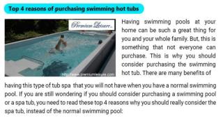 Swimming Hot Tubs