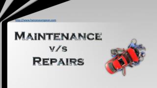 Maintenance vs. Repairs