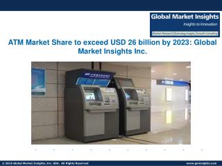 ATM Market share forecast to grow at 9.8% CAGR from 2016 to 2023