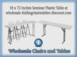 18 x 72 Inches Seminar Plastic Table at wholesale-foldingchairstables-discount.com