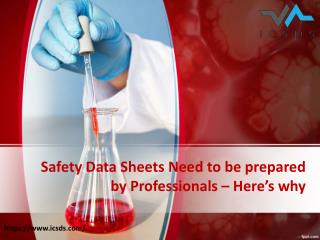 Safety data sheets need to be prepared by professionals – here’s why