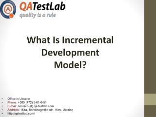 What is incremental development model?