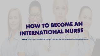 How to become an international nurse?