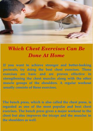 The Best Chest Exercises At Home