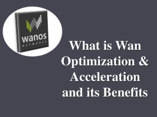 What is Wan Optimization & Acceleration and its Benefits