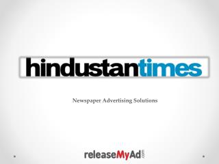 Hindustan Times Newspaper Advertisement
