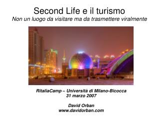 Second Life e il turismo