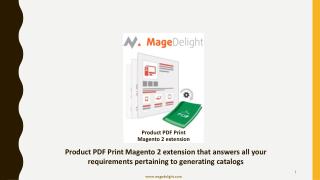 Product PDF Print Magento 2 extension