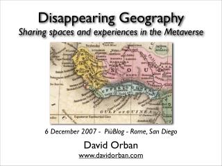 Disappearing Geography