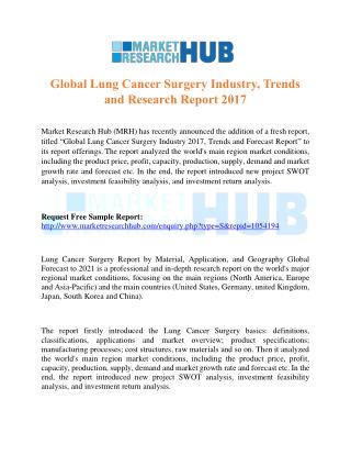 Global Lung Cancer Surgery Industry, Trends and Research Report 2017