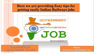 we are giving Latest railway jobs notification and alerts