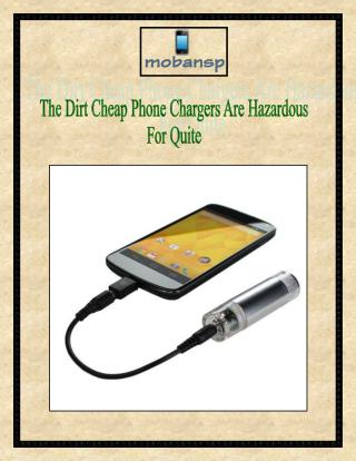 The Dirt Cheap Phone Chargers Are Hazardous For Quite