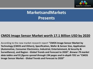 CMOS Image Sensor Market worth 17.1 Billion USD by 2020