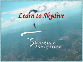 Learn to Skydive