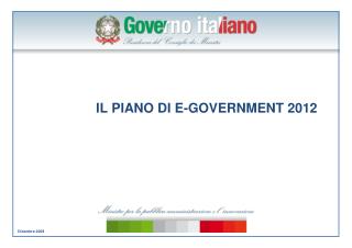 Il Piano e-government 2012
