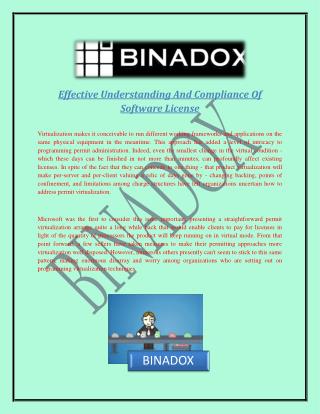 Effective Understanding And Compliance Of Software License