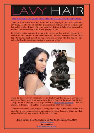 Buy Affordable and Quality Indian Hair Extensions from Reputed Brand.pdf