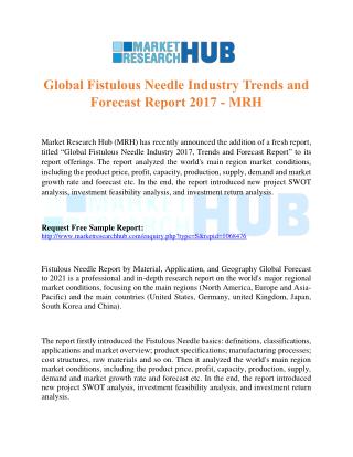 Global Fistulous Needle Industry Trends and Forecast Report 2017 – MRH