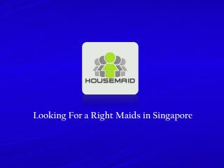 Looking for a Singapore Maid