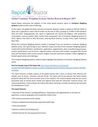 Global Container Weighing Systems Market Research Report 2017