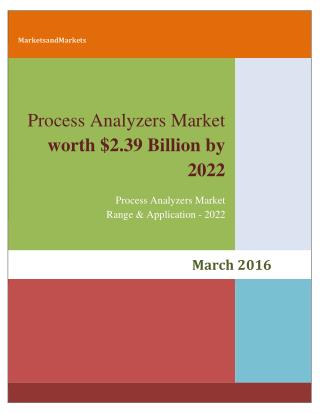Process Analyzers Market (Liquid) worth 2.39 Billion USD by 2022