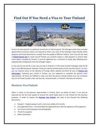 Find Out If You Need a Visa to Tour Finland