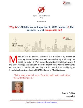 Why is MLM Software so important in MLM business? The business height conquest is on!