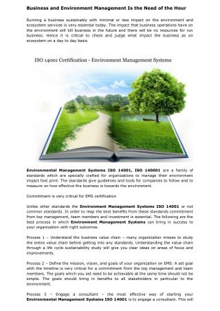 Environment Management Systems