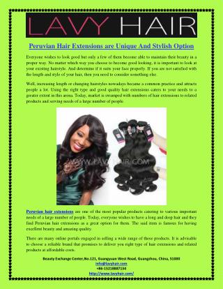 Peruvian Hair Extensions are Unique And Stylish Option