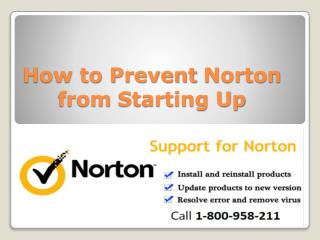 How to Prevent Norton from Starting Up