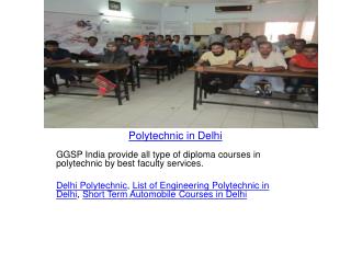 Polytechnic in Delhi