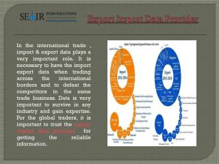 Which Is Best Export Import Data Provider Company In India?
