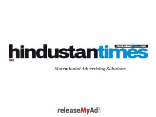 Hindustan Times Matrimonial Advertisement
