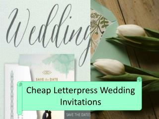 Cheap Letterpress Wedding Invitations