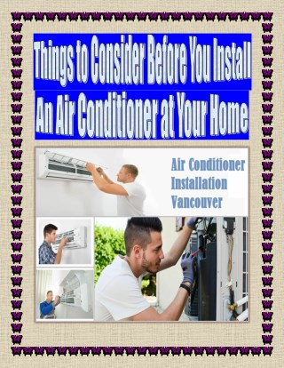 Tips to Consider Before Installing a New Air Conditioner