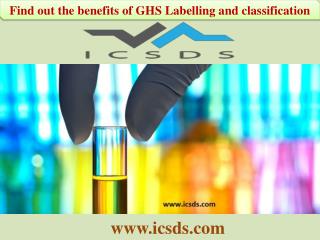 Find out the benefits of GHS Labelling and classification