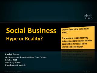 Social Business: Hype or Reality?