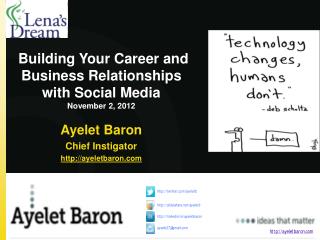 Building your career and business relationships with social media nov 2012
