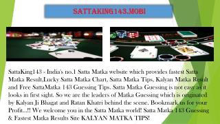Free Gaming Site To Play Online Satta Matka | SattaKing143