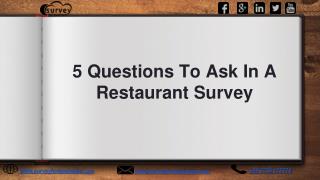 5 Questions To Ask In A Restaurant Survey