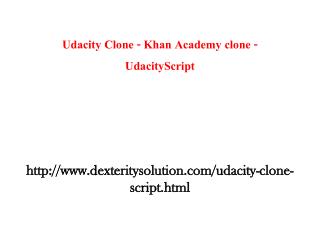 Udacity Clone - Khan Academy clone - UdacityScript