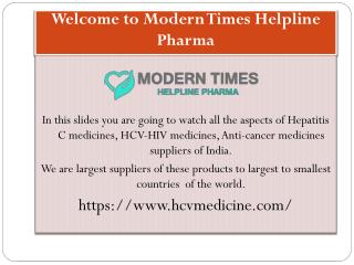 Hepatitis C , Anti cancer Medicines suppliers In India