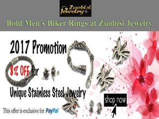 Bold Men's Biker Rings at Zuobisi Jewelry