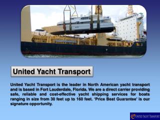 Services United Yacht Transport Offers