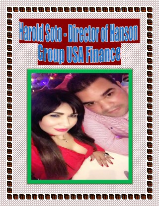 Harold Soto - Director of Hanson Group USA Finance
