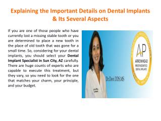 Dental Implant Specialist in Peoria, AZ