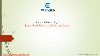 The Best Dissertation Writing services in UK